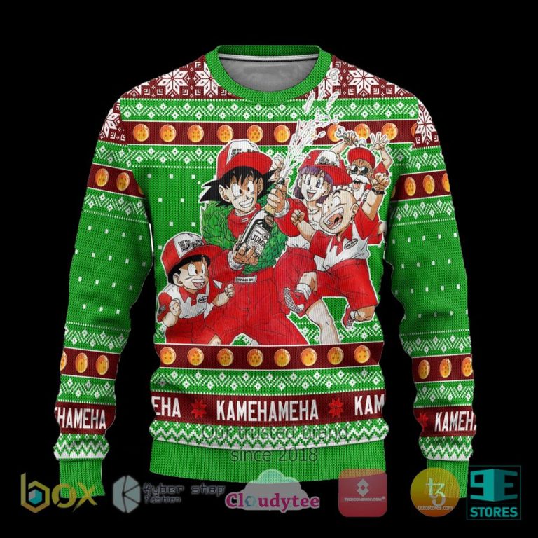 dragon ball anime characters xmas ugly christmas sweater 1 83903