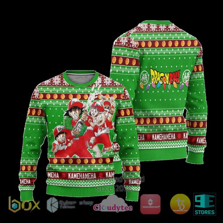 dragon ball anime characters xmas ugly christmas sweater 3 70690