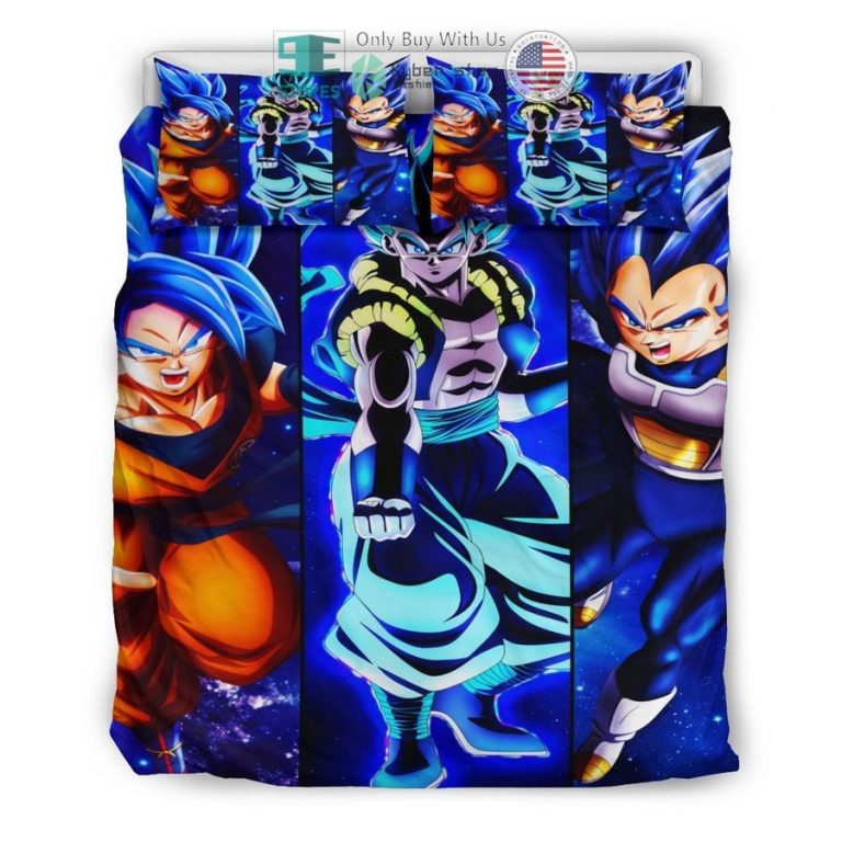 dragon ball main characters blue bedding set 3 39037