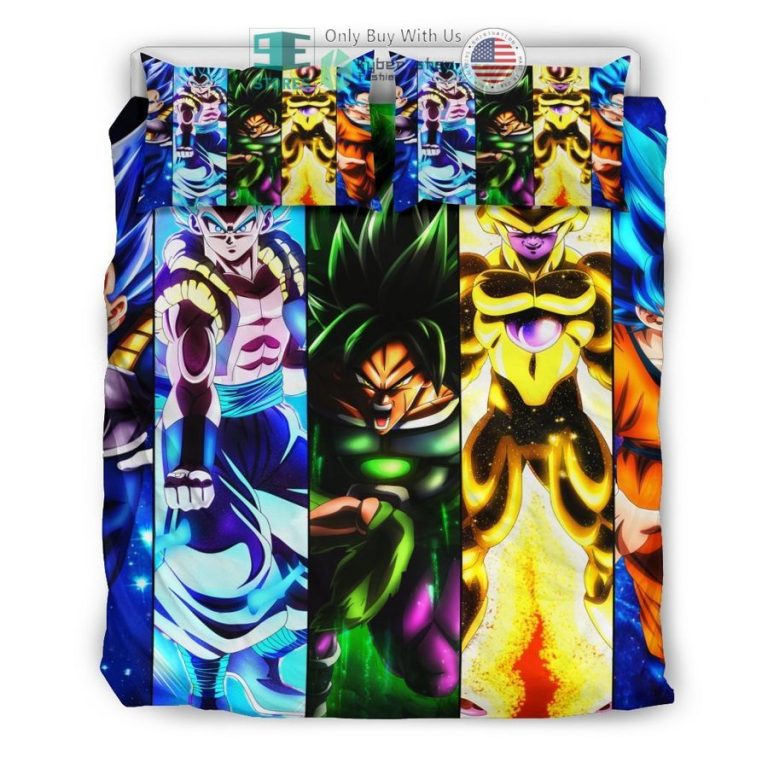 dragon ball main characters multicolor bedding set 3 87476