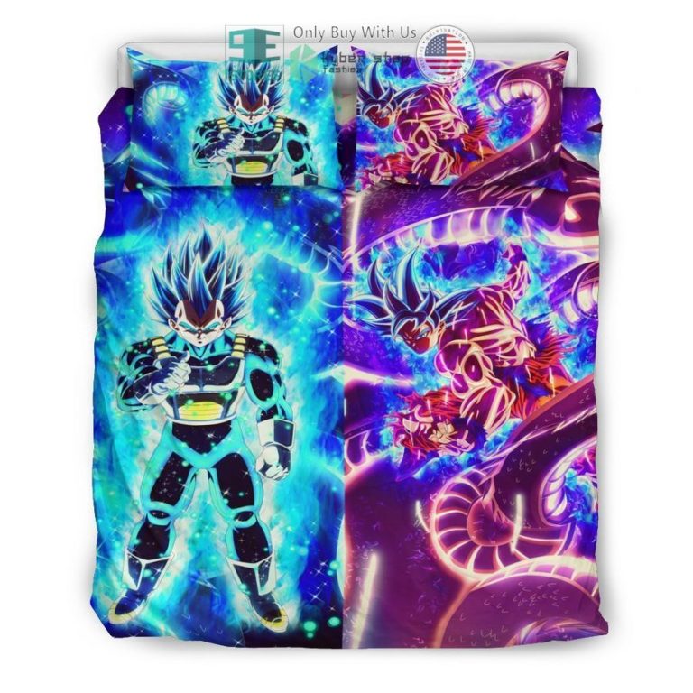 dragon ball vegeta blue songoku super saiyan bedding set 3 51410