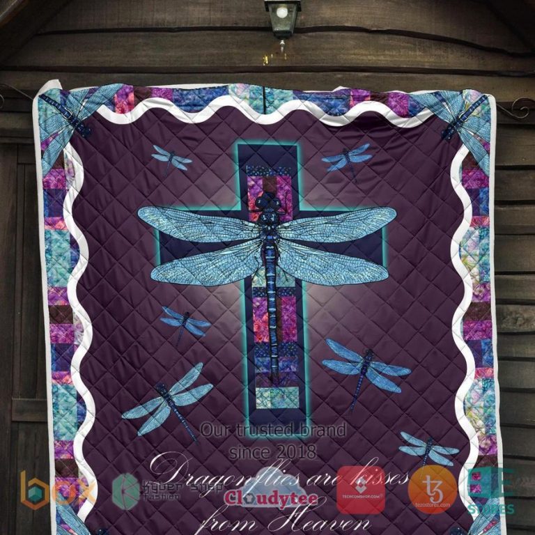 dragonflies are kisses from heaven dragonfly quilt blanket 3 91094