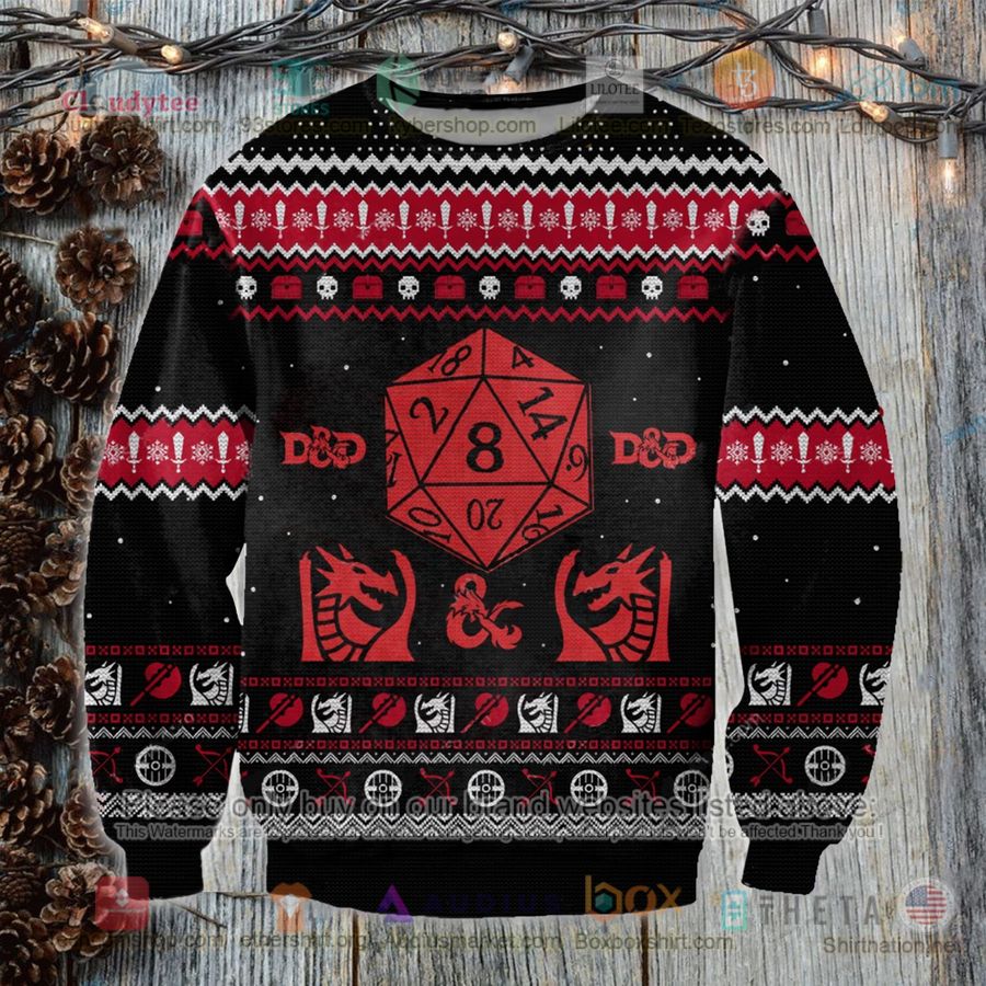 dungeons dragons dnd dice black sweatshirt sweater 1 21793