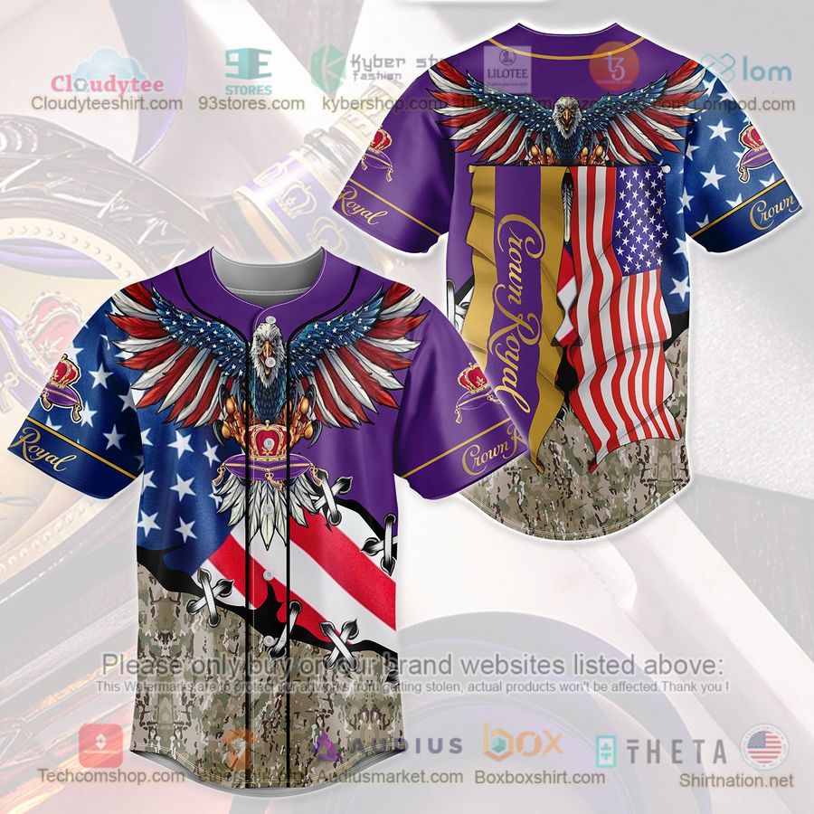 eagle united states flag crown royal purple baseball jersey 1 74799