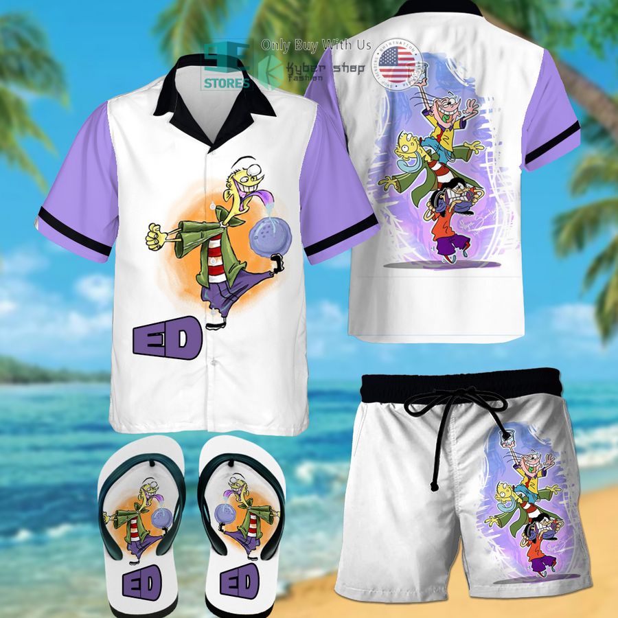 ed edd n eddy ed hawaiian shirt shorts 1 79478