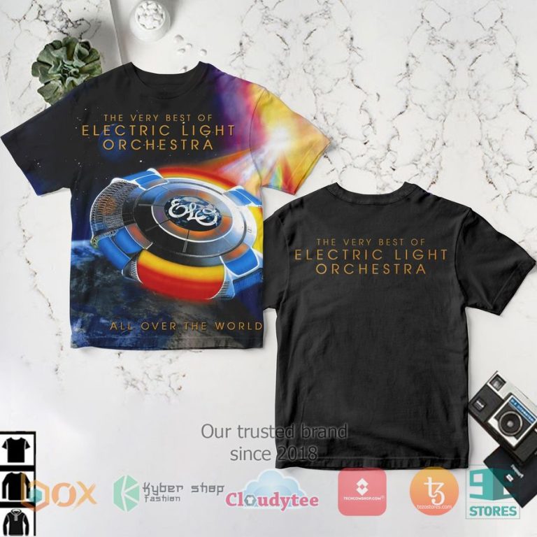 electric light orchestra band all over the world the very best of electric album 3d t shirt 1 80154