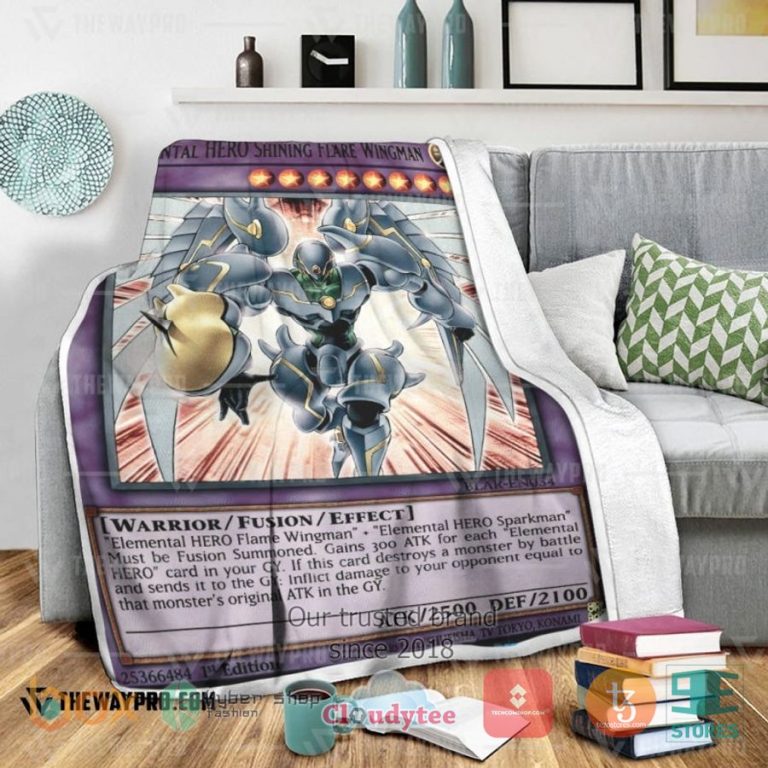 elemental hero shining flare wingman soft blanket 2 83149