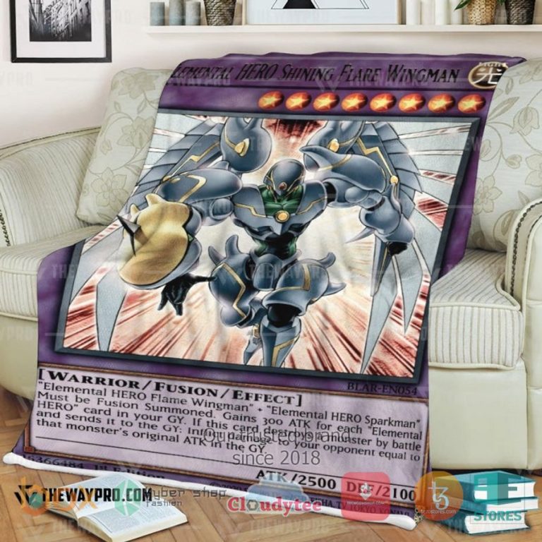 elemental hero shining flare wingman soft blanket 3 52247