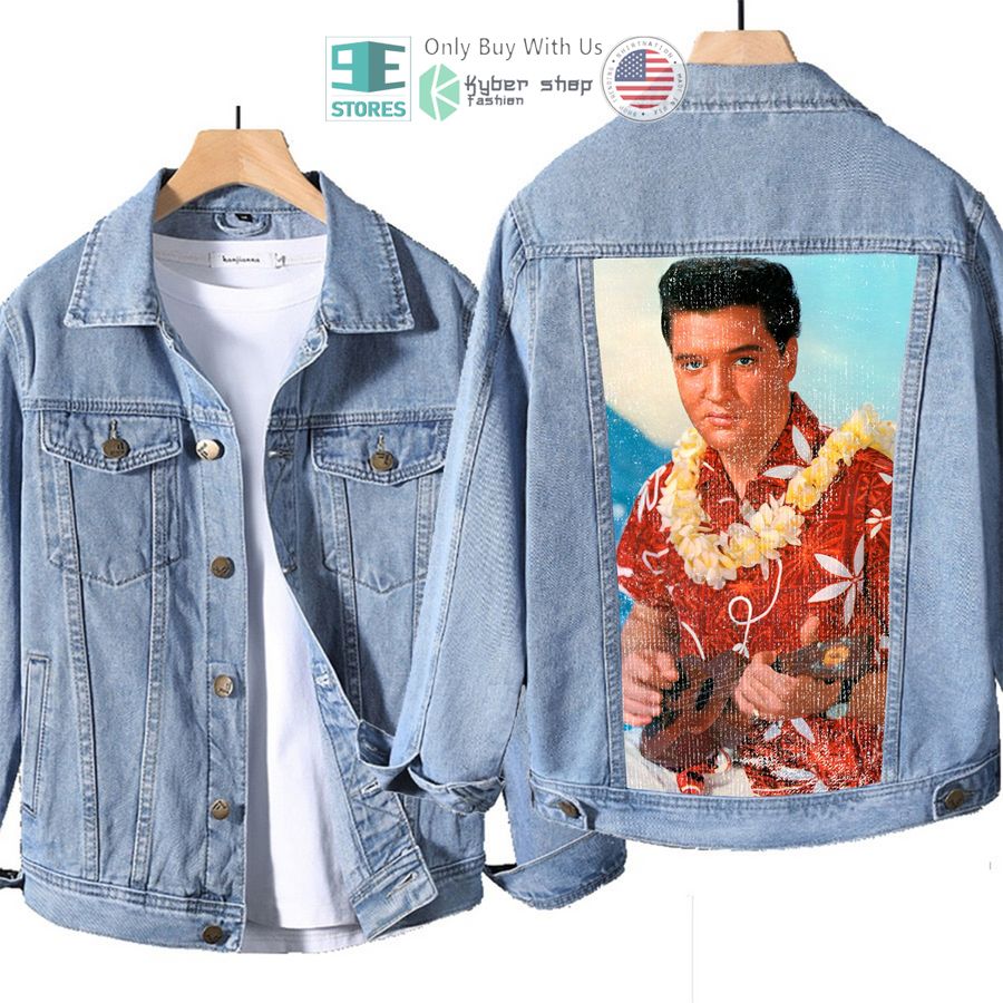 elvis presley blue hawaii album denim jacket 1 79903