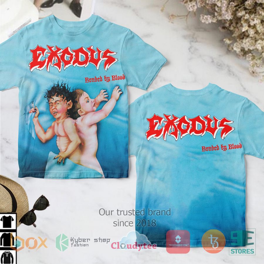 exodus band bonded by blood album 3d t shirt 1 84803