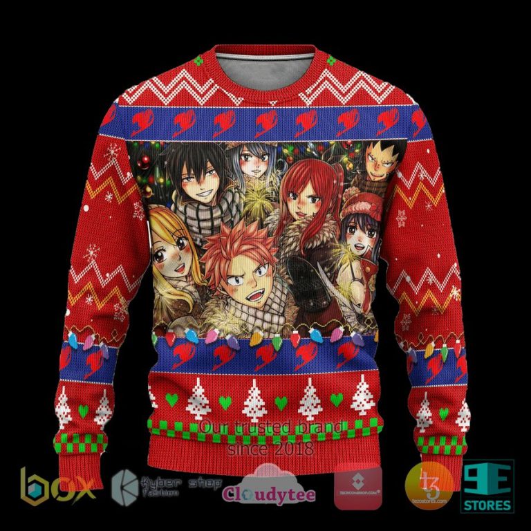 fairy tail anime xmas ugly christmas sweater 1 20384