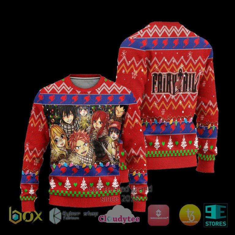 fairy tail anime xmas ugly christmas sweater 3 27740