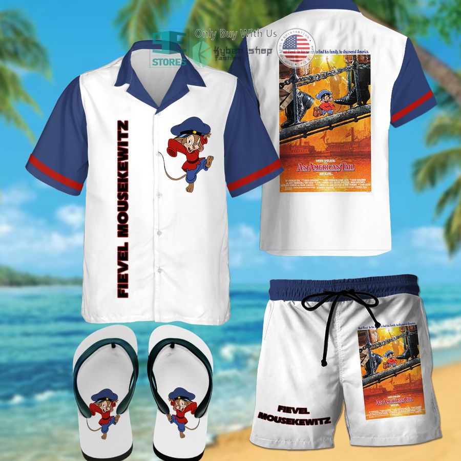 fievel mousekewitz hawaiian shirt shorts 1 59452