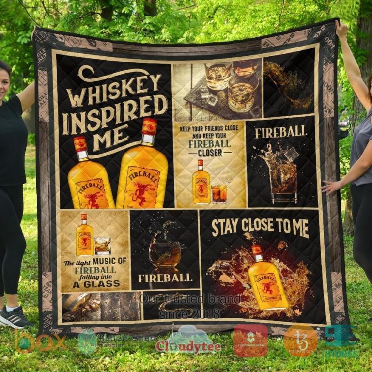 fireball whiskey inspired me quilt blanket 1 62151