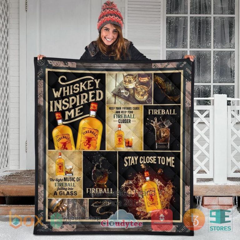 fireball whiskey inspired me quilt blanket 3 64107