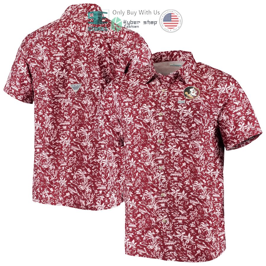 florida state seminoles columbia super slack tide garnet hawaiian shirt 1 64307