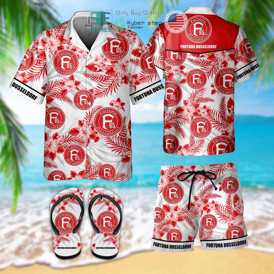 fortuna dusseldorf hawaiian shirt shorts 1 79759