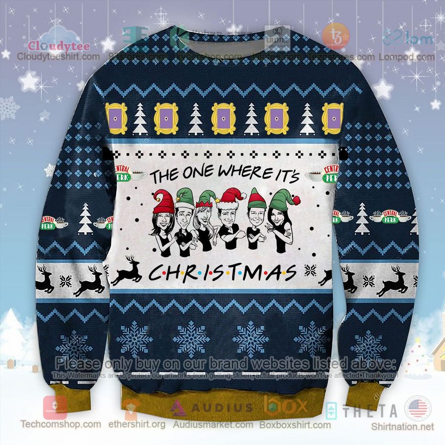friends tv show the one where its christmas sweatshirt sweater 1 31792