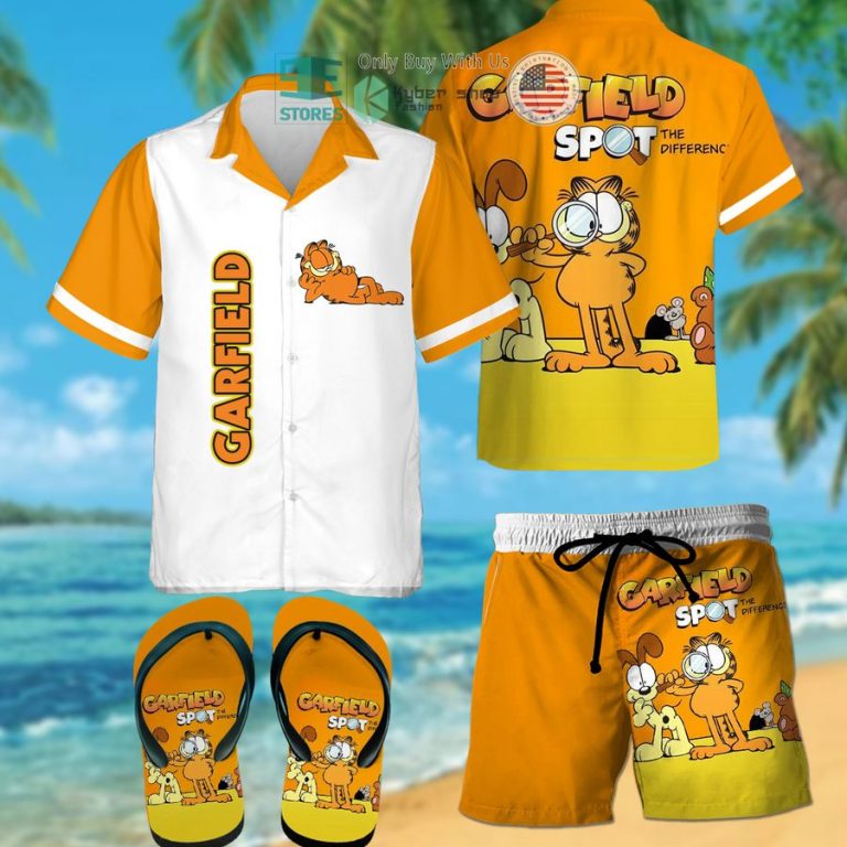 garfield spot the difference hawaiian shirt shorts 1 31142