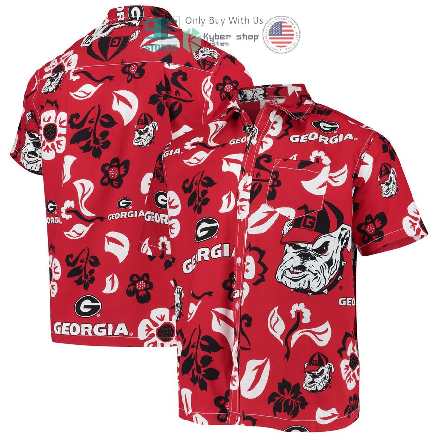 georgia bulldogs wes willy hawaiian red hawaiian shirt 1 6830