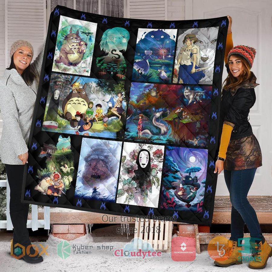 ghibi characters anime quilt blanket 1 3880