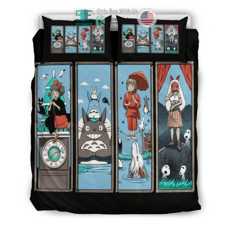 ghibli movies characters bedding set 3 9681