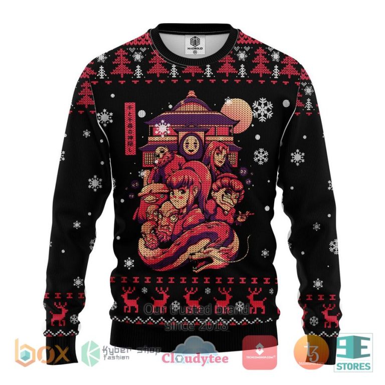 ghibli spirited away ugly christmas sweater 1 43850