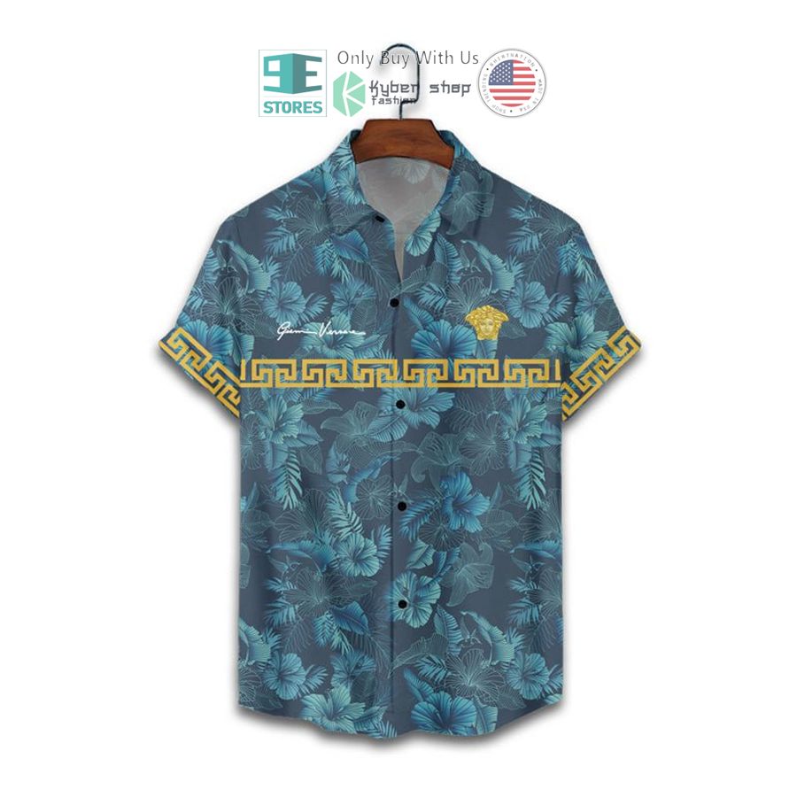 gianni versace blue hawaii shirt shorts 2 69676