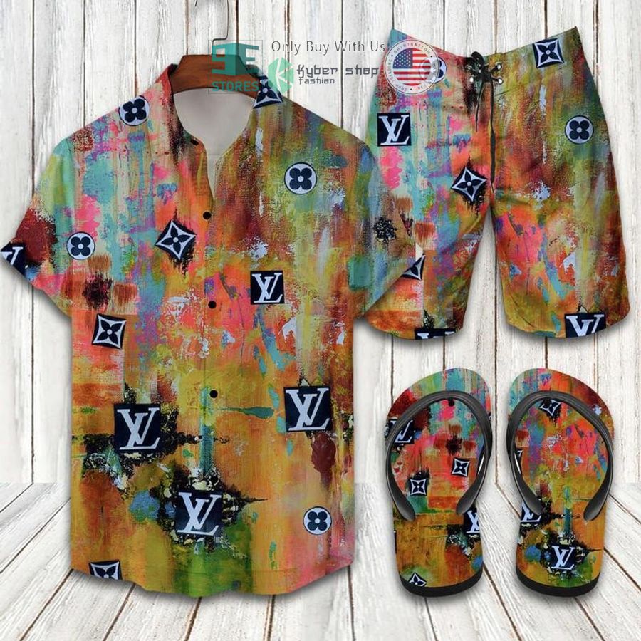 gianni versace s r l multicolor hawaii shirt shorts 1 41878
