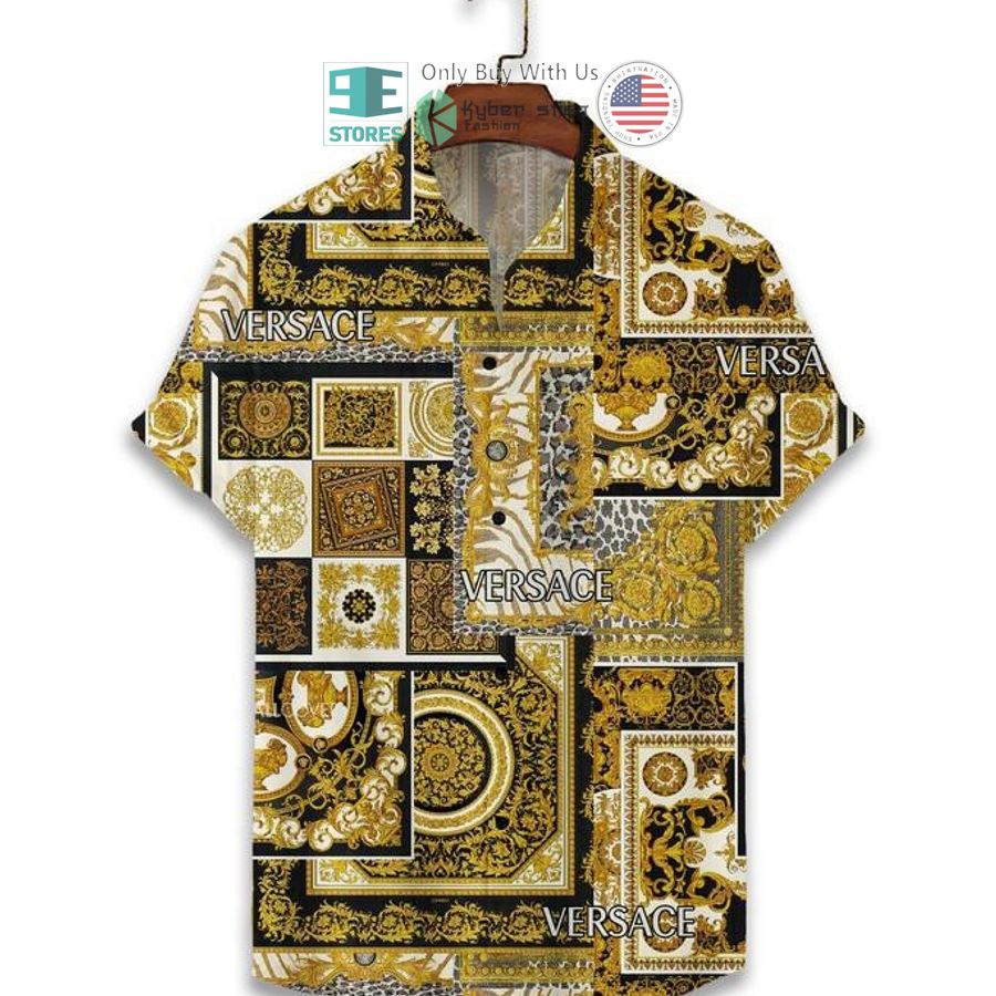 gianni versace s r l yellow hawaii shirt shorts 2 65546