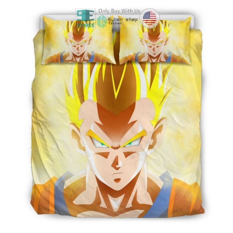 gohan super saiyan yellow bedding set 3 45847