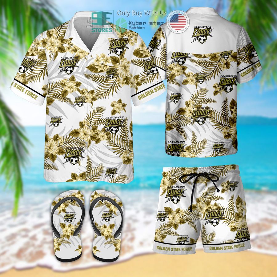 golden state force hawaiian shirt flip flops 1 23609