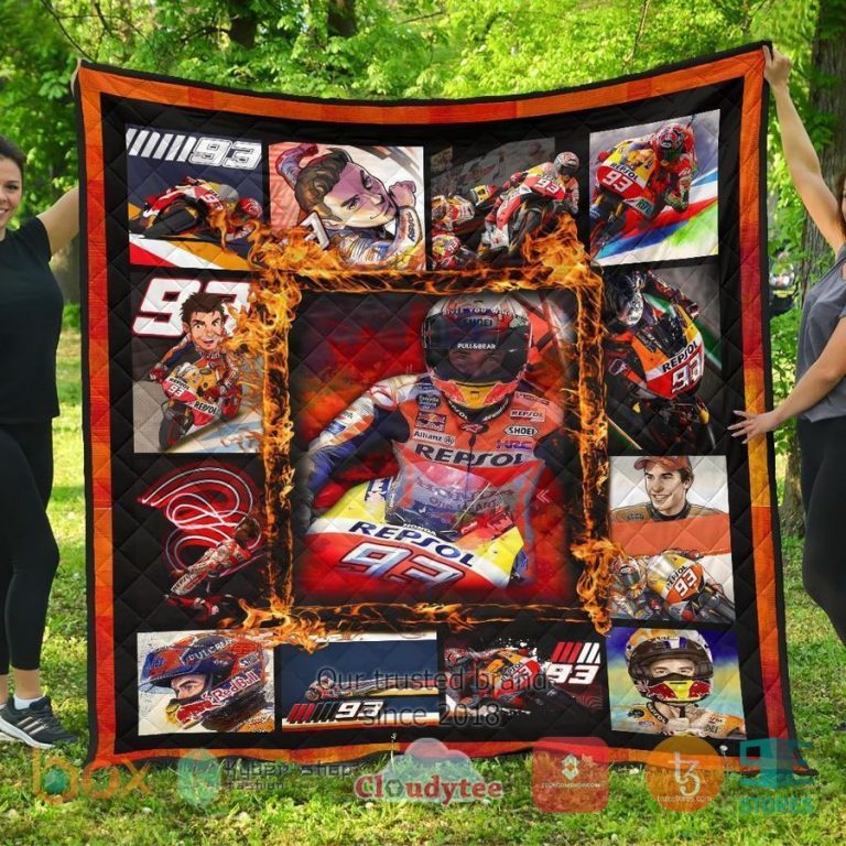 grand pix marc marquez motogp quilt blanket 1 75436