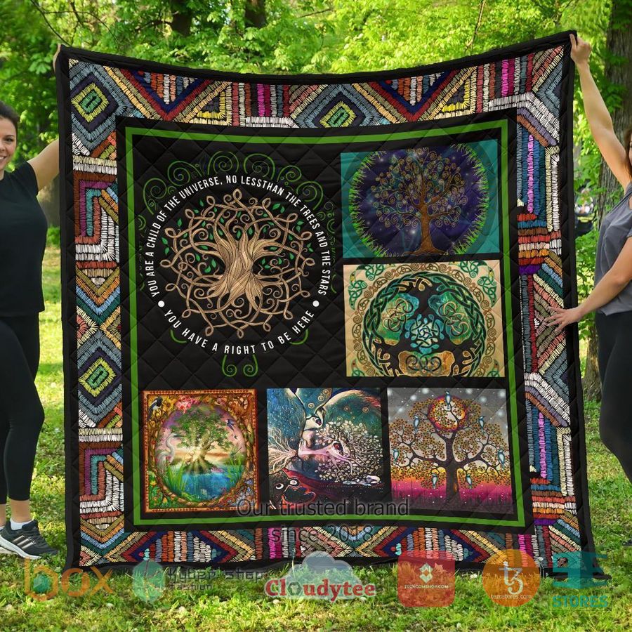 graphic art tree of life earth quilt blanket 1 96824