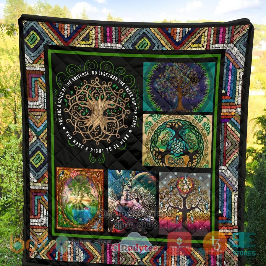 graphic art tree of life earth quilt blanket 2 58021