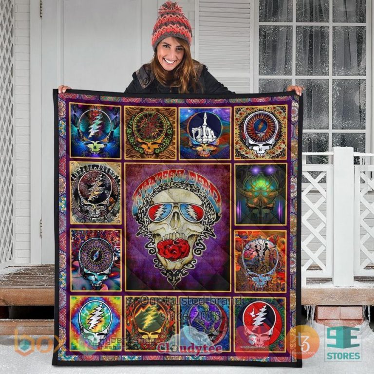 grateful dead head quilt blanket 3 13484