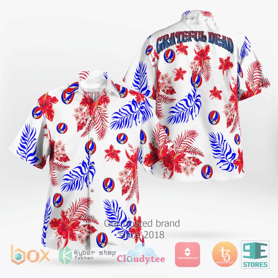grateful dead hibiscus white hawaiian shirt 1 62520