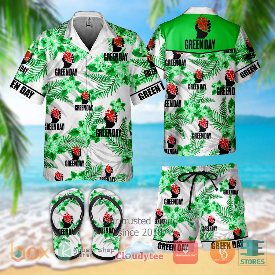 green day band hawaiian shirt shorts 1 50303