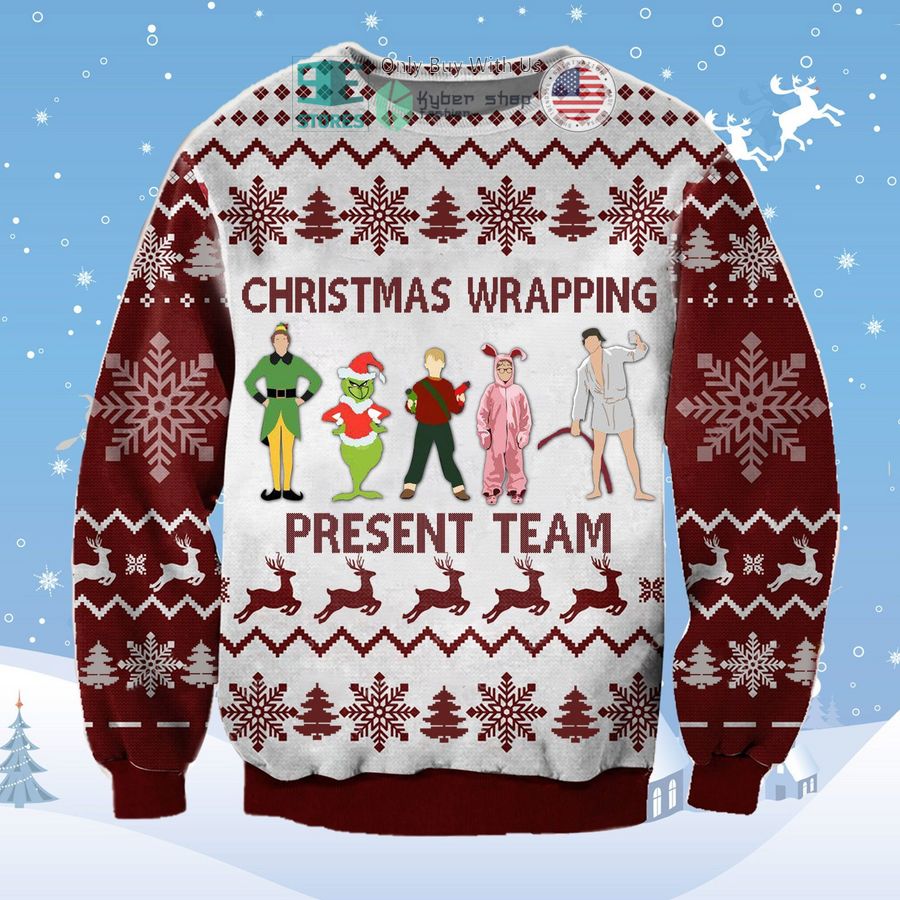 grinch christma wrapping present team sweatshirt sweater 1 89895