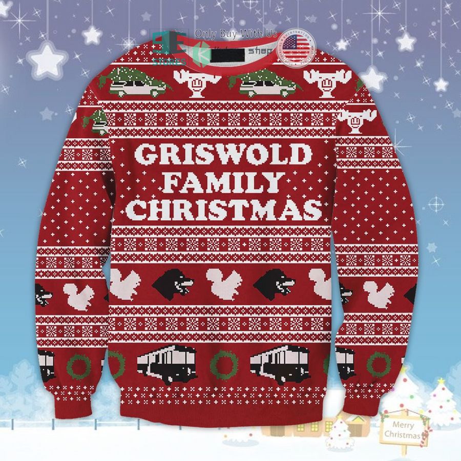 griswold family christmas red sweatshirt sweater 1 70988