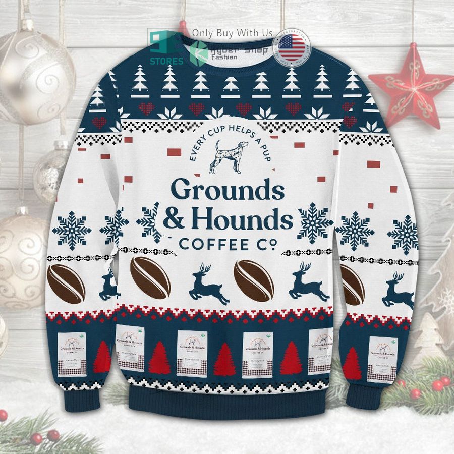 grounds hounds coffee christmas sweatshirt sweater 1 87341