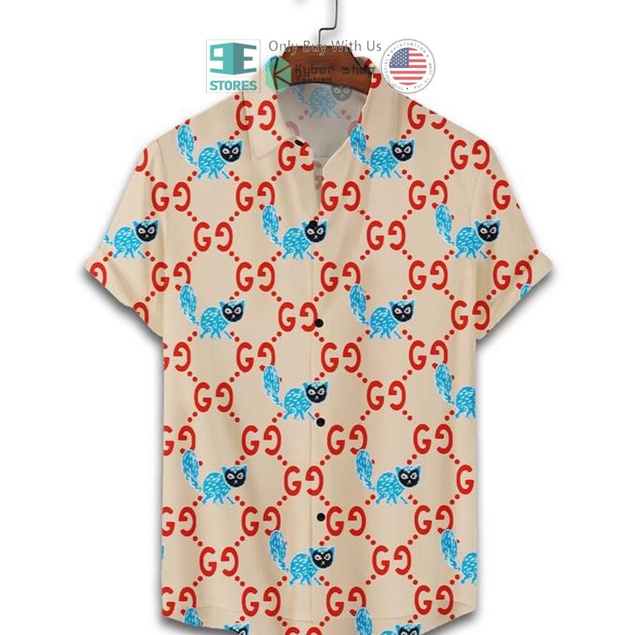 gucci animal pattern hawaii shirt shorts 2 34744