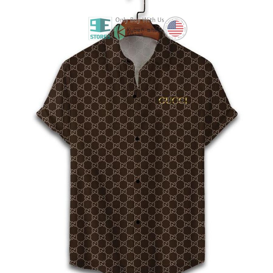 gucci brown hawaii shirt shorts 2 46298
