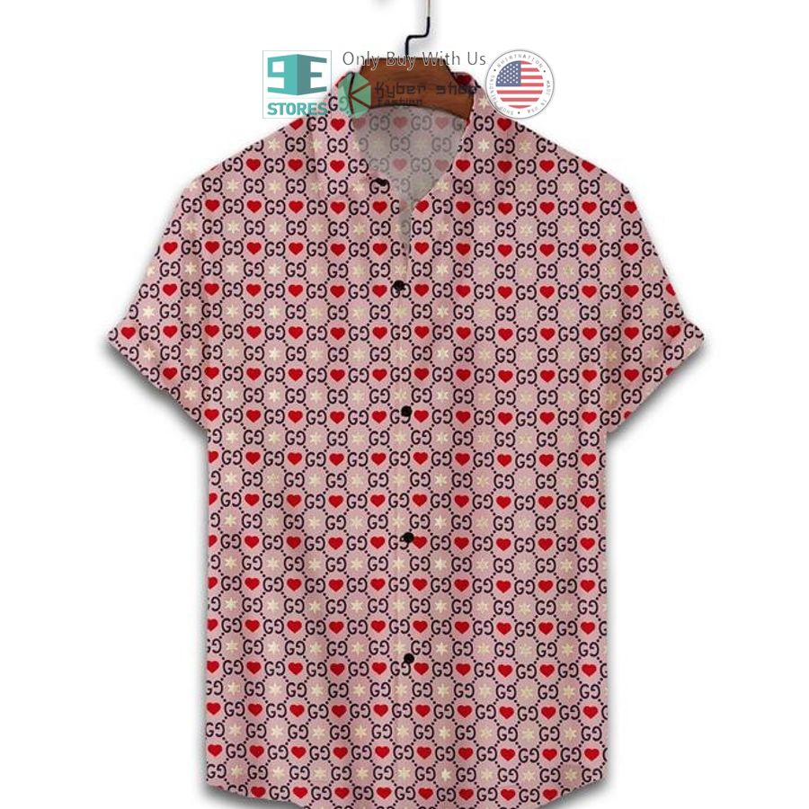 gucci heart hawaii shirt shorts 2 4763
