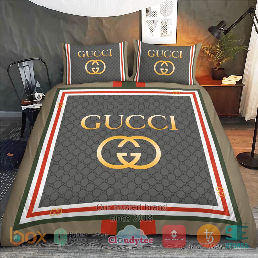 gucci italian high end brand grey bedding set 1 80588