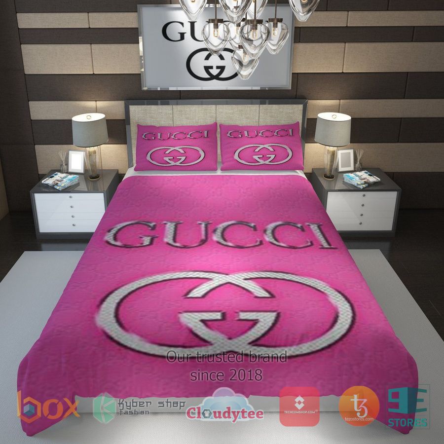 gucci pink italian luxury brand bedding set 1 63780