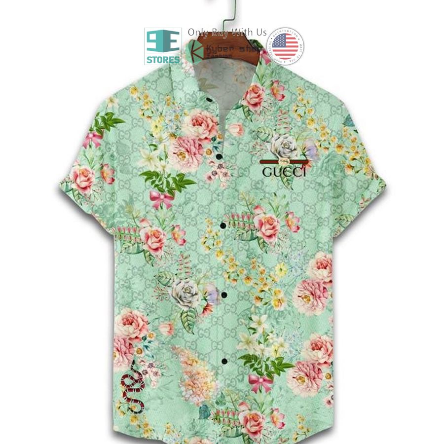 gucci snake and flower hawaii shirt shorts 2 64144