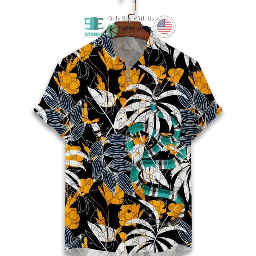 gucci snake flower hawaii shirt shorts 2 35577