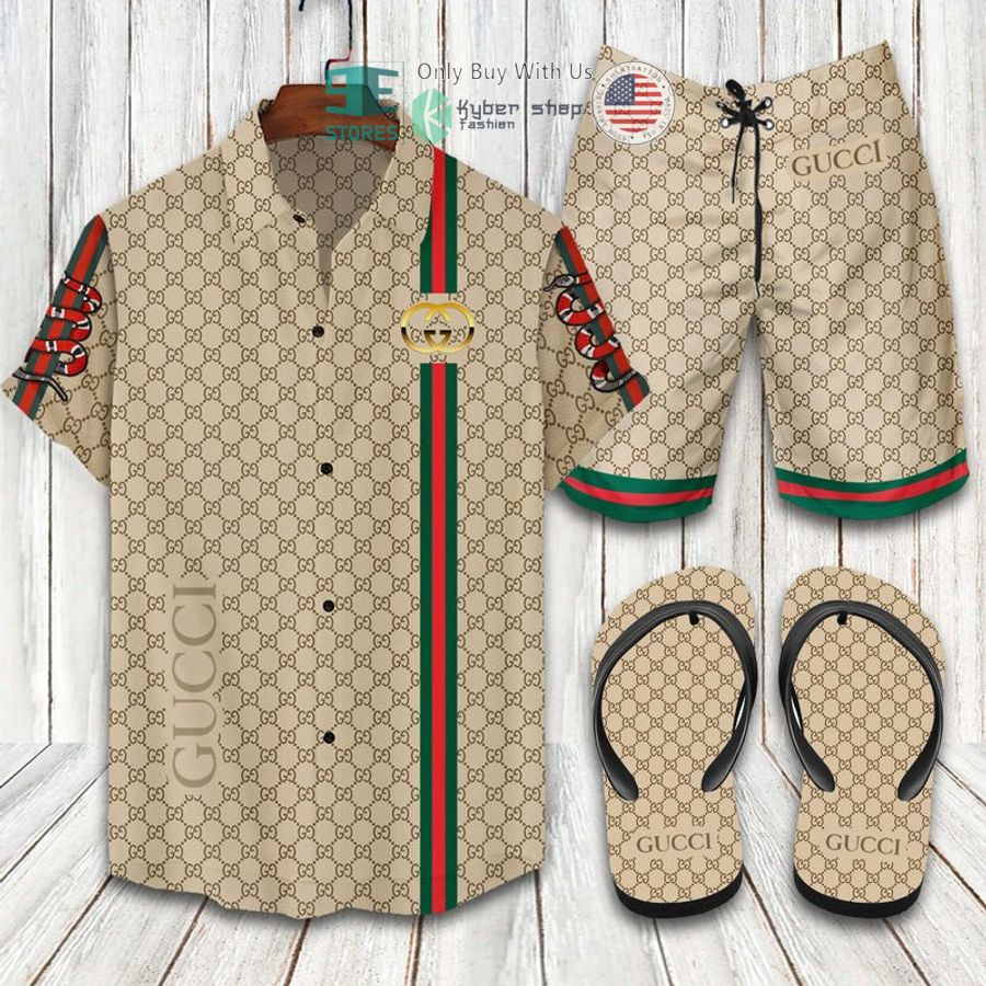 gucci snake stripes hawaii shirt shorts 1 17580