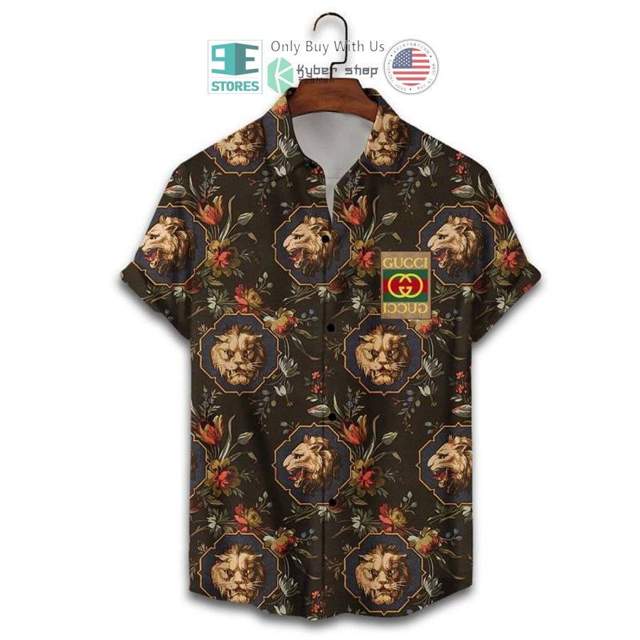 gucci tiger flower hawaii shirt shorts 2 50568